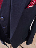 Dark Blue Tencel Linen 3 Piece Suit