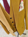 LIGHT BROWN TENCEL LINEN 3 PIECE SUITS