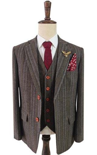 ZWART KRIJTSTREEKS TWEED 3-DELIG PAK