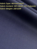Dark Blue Birdseye Worsted & Light Grey Worsted 2 Piece Suit