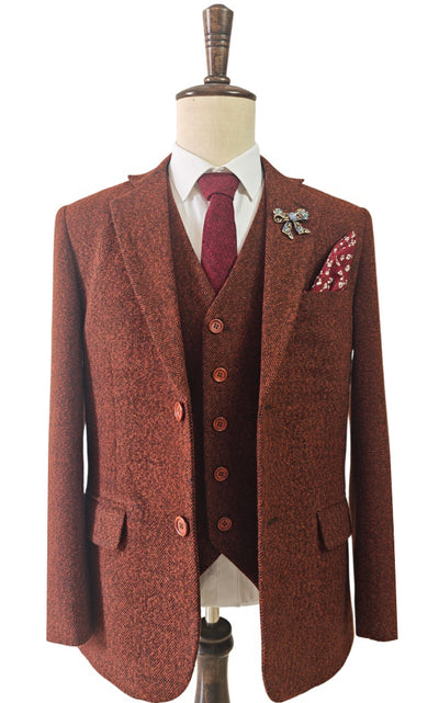 ZWART KRIJTSTREEKS TWEED 3-DELIG PAK