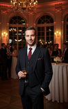 BLACK TENCEL WOOL 3 PIECE SUITS