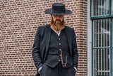 BDtailormade BLACK TWILL TWEED 3 PIECE SUIT - BDtailormade TWEED SUITStweedmaker hockerty menstweedsuit