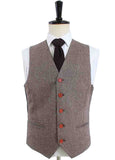 BDtailormade CLASSIC BROWN BARLEYCORN TWEED 3 PIECE SUIT - BDtailormade TWEED SUITStweedmaker hockerty menstweedsuit