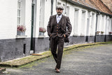 BDtailormade DARK BROWN BARLEYCORN TWEED 2 PIECE SUIT - BDtailormade TWEED SUITStweedmaker hockerty menstweedsuit