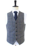 Grijs ruiten tweed driedelig pak