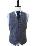 BDtailormade GREY OVERCHECK TWILL TWEED 3 PIECE SUIT - BDtailormade TWEED SUITStweedmaker hockerty menstweedsuit