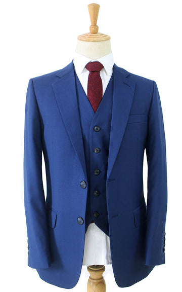 BDtailormade NAVY WORSTED 3 PIECE SUIT - BDtailormade Worsted Suittweedmaker hockerty menstweedsuit