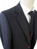 BDtailormade CHARCOAL HERRINGBONE TWEED 3 PIECE SUIT - BDtailormade TWEED SUITStweedmaker hockerty menstweedsuit