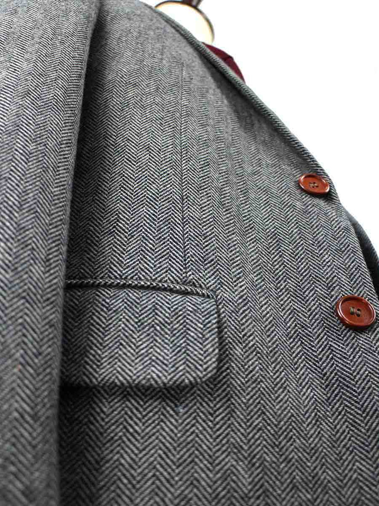 BDtailormade CLASSIC GREY HERRINGBONE TWEED 3 PIECE SUIT - BDtailormade TWEED SUITStweedmaker hockerty menstweedsuit