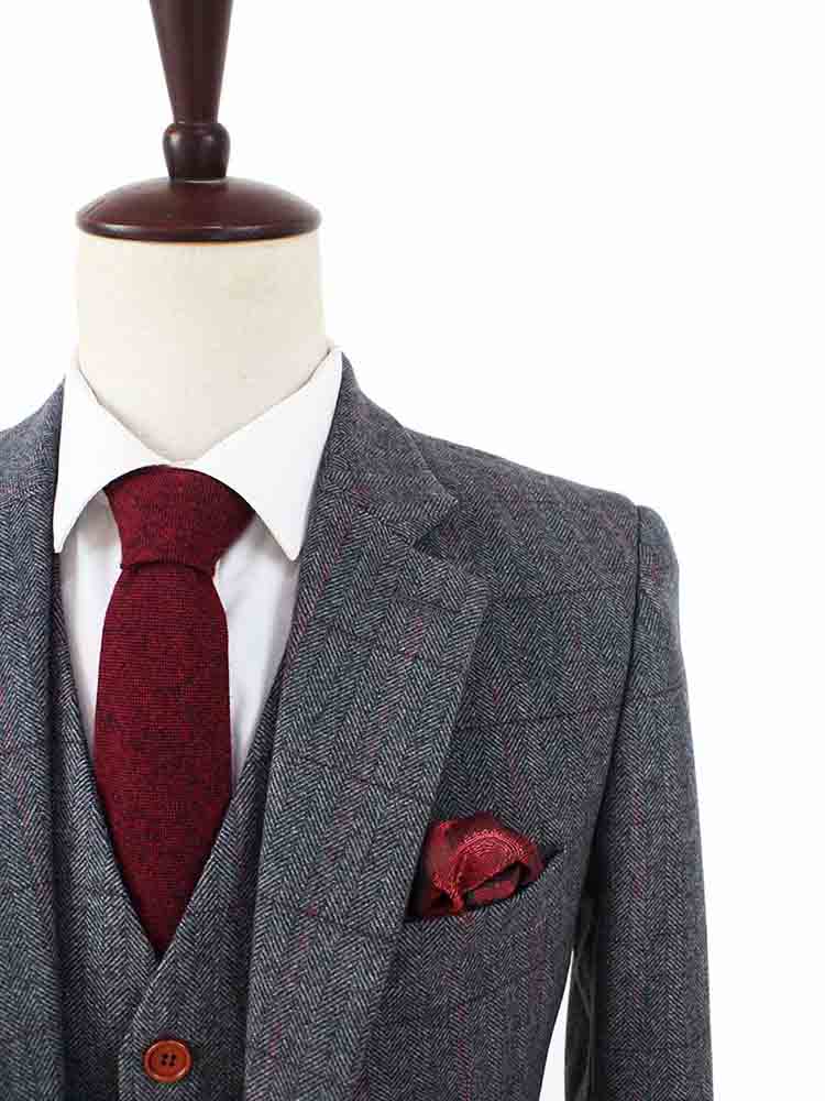 BDtailormade GREY HERRINGBONE TWEED 3 PIECE SUIT - BDtailormade TWEED SUITStweedmaker hockerty menstweedsuit