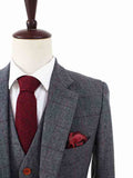 BDtailormade GREY HERRINGBONE TWEED 3 PIECE SUIT - BDtailormade TWEED SUITStweedmaker hockerty menstweedsuit