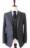 GRIJS TWILL TWEED 3-DELIG PAK
